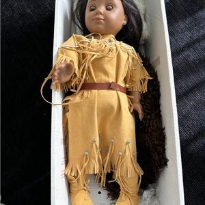American Girl Doll in Yellow Fringe Outfit
